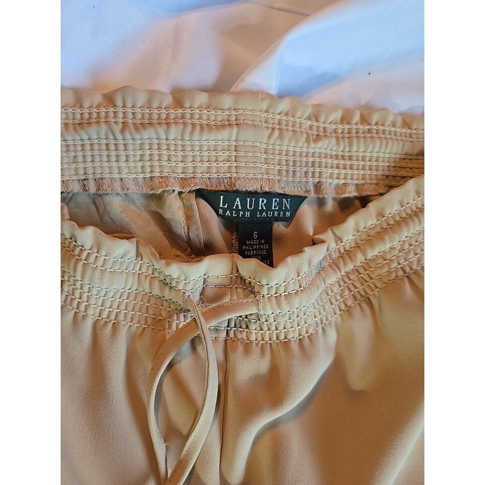 Lauren Ralph Lauren Polyester Women's Pants‎ Gold Size 6